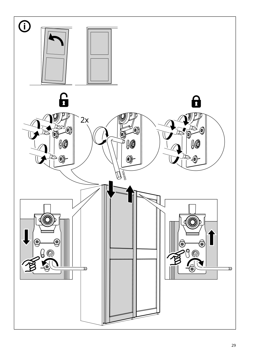 Assembly instructions for IKEA Grimo pair of sliding doors white | Page 29 - IKEA PAX / GRIMO wardrobe 394.297.79