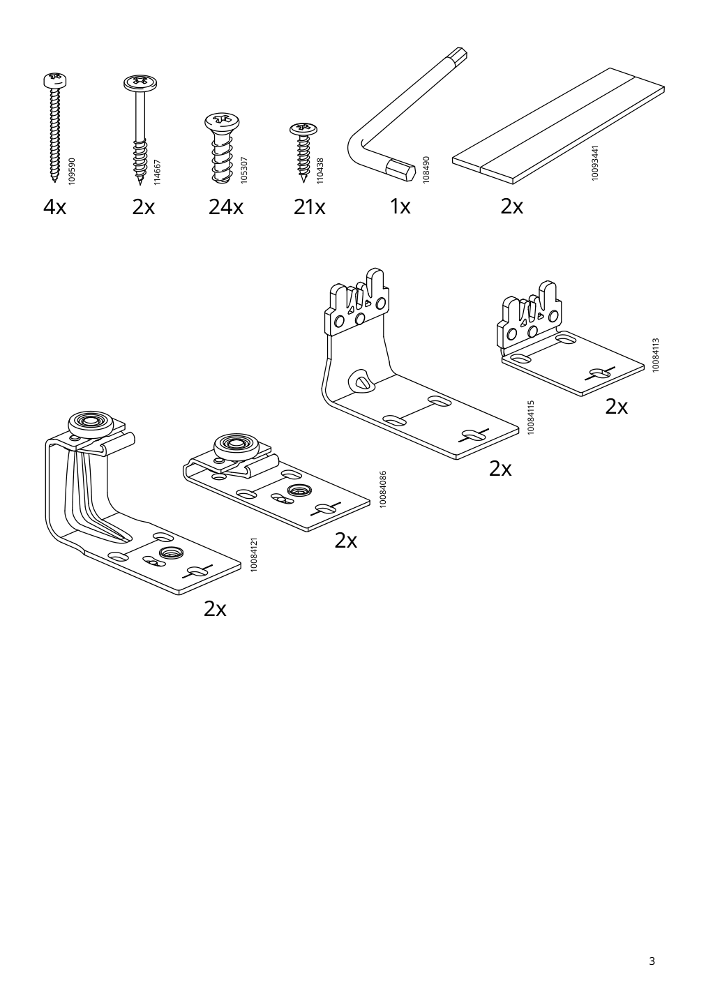 Assembly instructions for IKEA Grimo pair of sliding doors white | Page 3 - IKEA PAX / GRIMO wardrobe 394.297.79