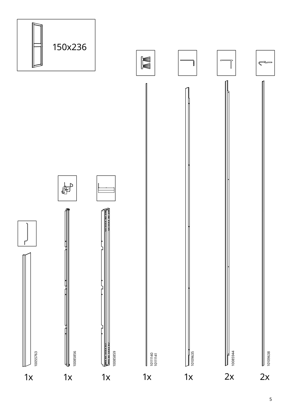 Assembly instructions for IKEA Grimo pair of sliding doors white | Page 5 - IKEA PAX / GRIMO wardrobe 394.297.79