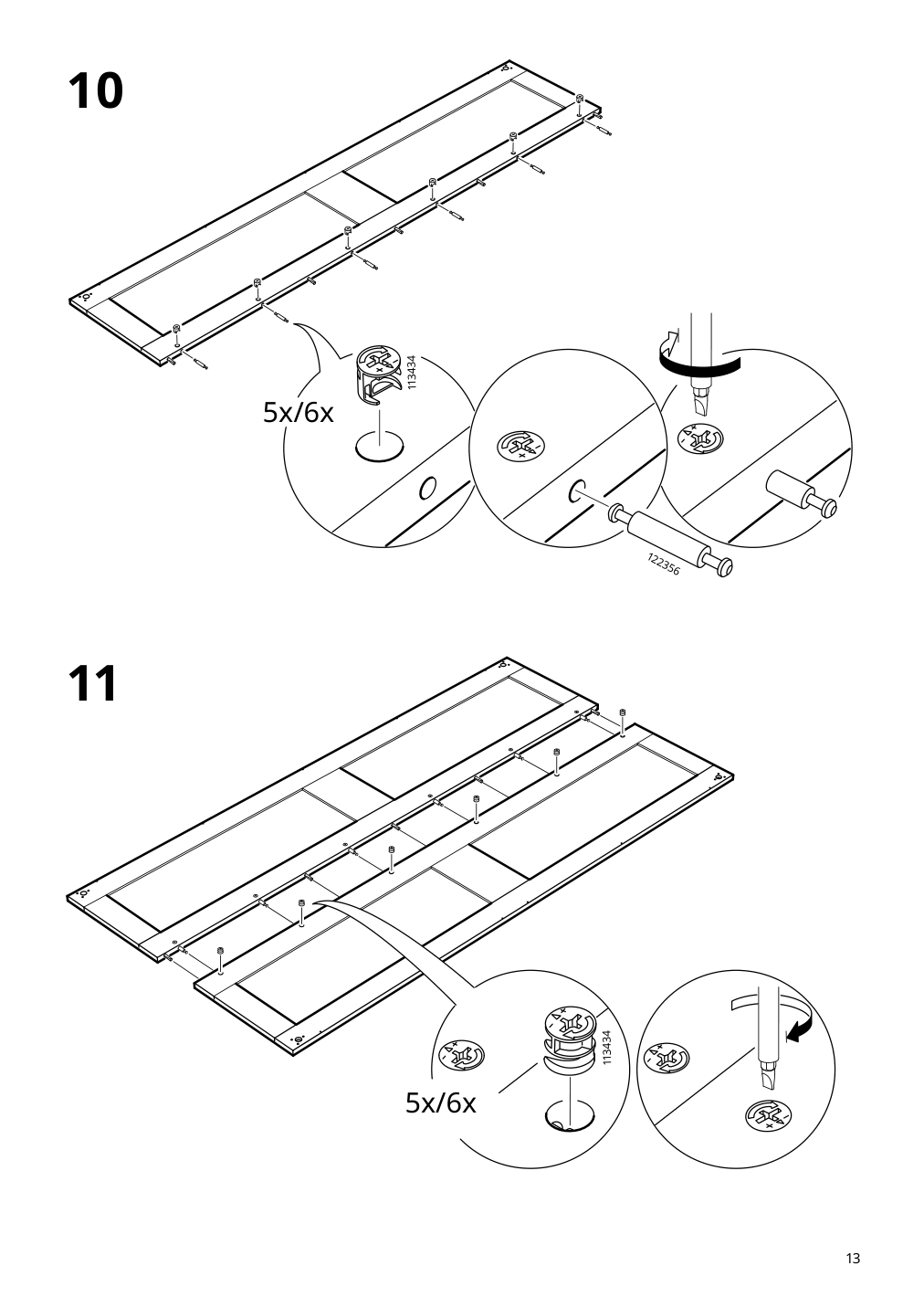 Assembly instructions for IKEA Grimo pair of sliding doors white | Page 13 - IKEA PAX / GRIMO wardrobe combination 994.329.72