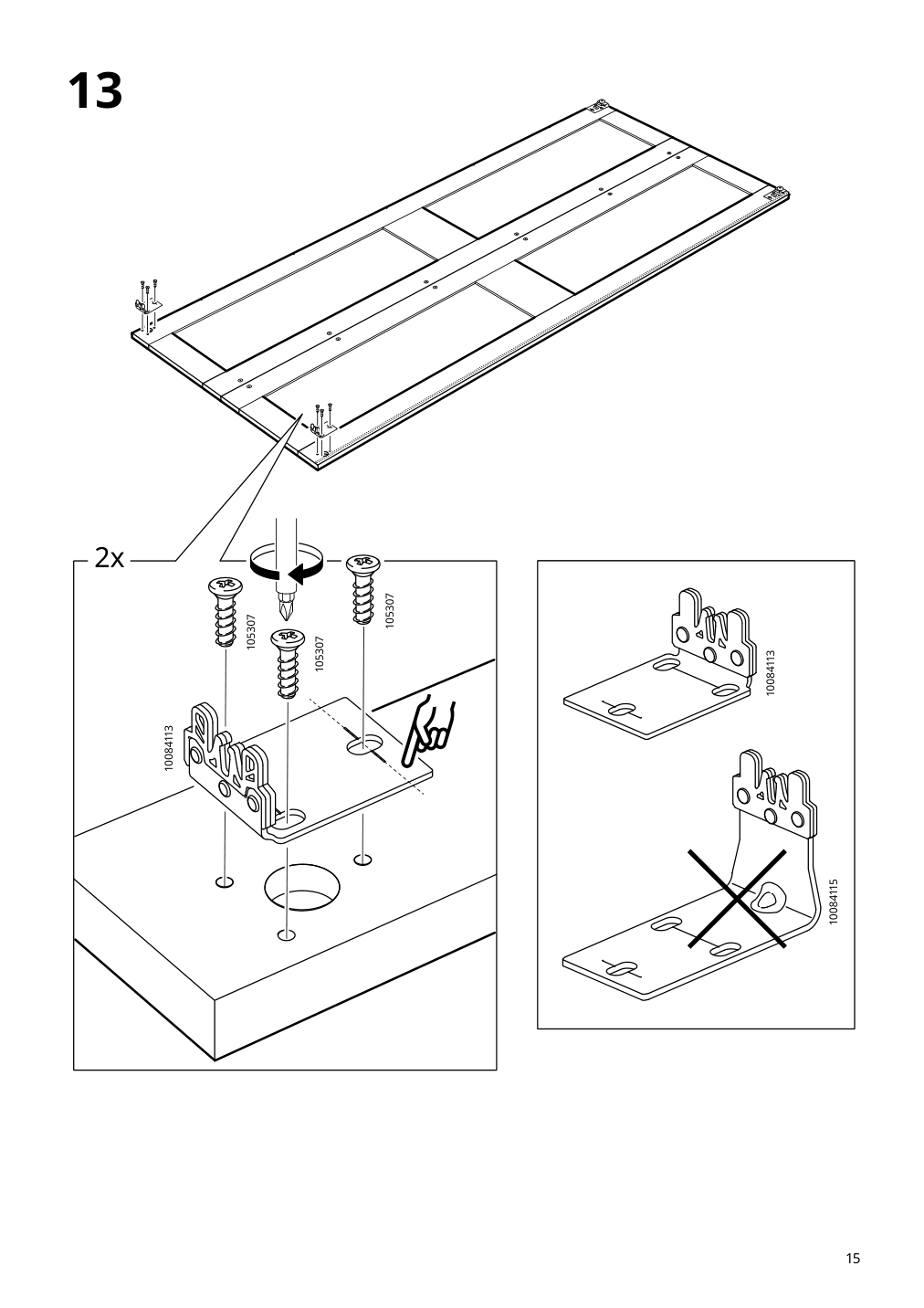 Assembly instructions for IKEA Grimo pair of sliding doors white | Page 15 - IKEA PAX / GRIMO wardrobe combination 994.329.72