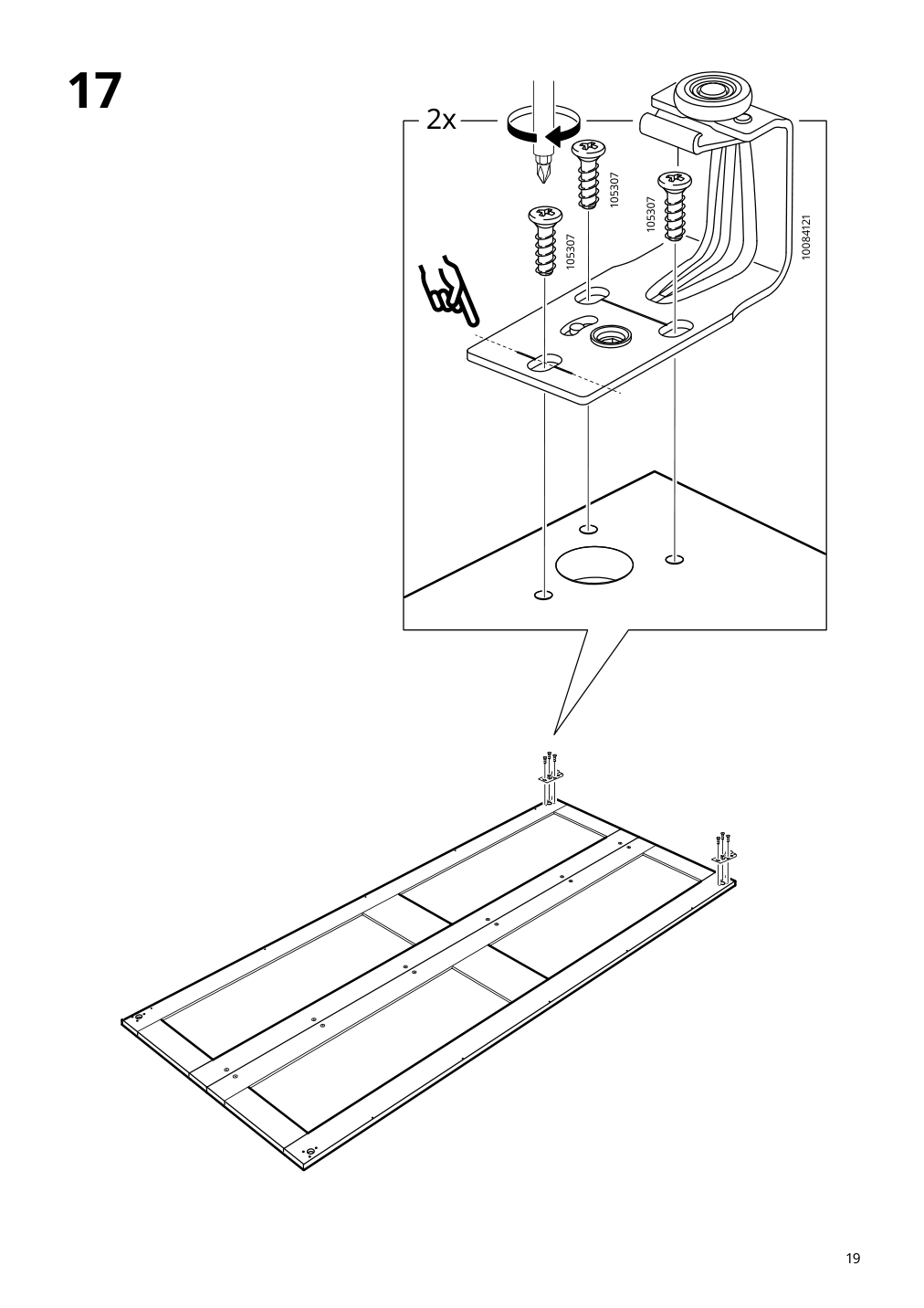 Assembly instructions for IKEA Grimo pair of sliding doors white | Page 19 - IKEA PAX / GRIMO wardrobe combination 994.329.72