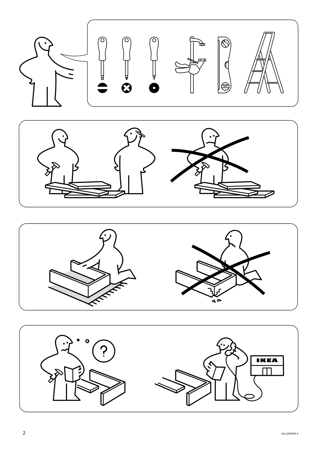 Assembly instructions for IKEA Grimo pair of sliding doors white | Page 2 - IKEA PAX / GRIMO wardrobe combination 994.329.72