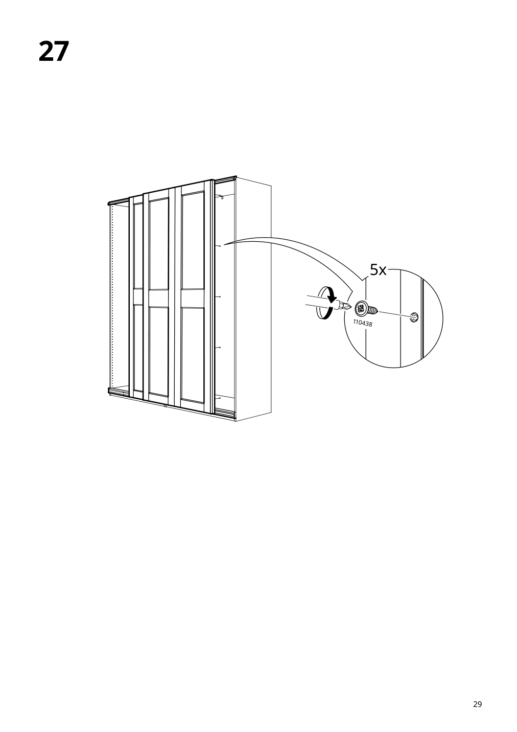 Assembly instructions for IKEA Grimo pair of sliding doors white | Page 29 - IKEA PAX / GRIMO wardrobe combination 994.329.72