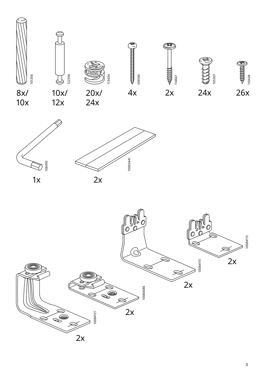 Assembly instructions for IKEA Grimo pair of sliding doors white | Page 3 - IKEA PAX / GRIMO wardrobe combination 994.329.72