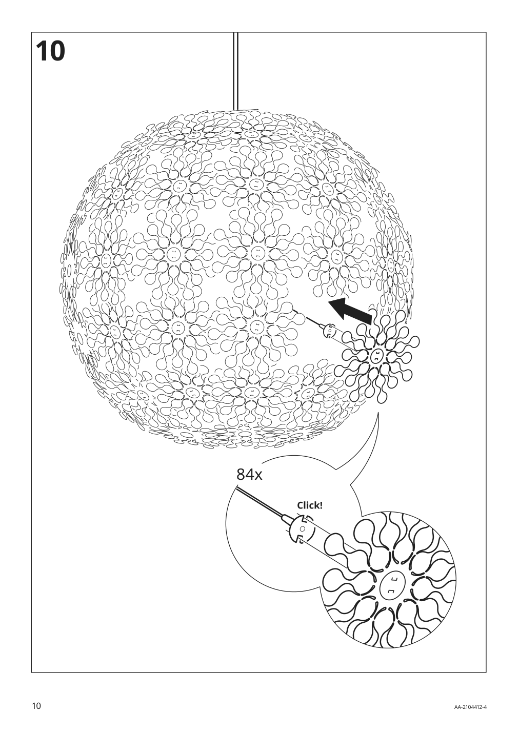 Assembly instructions for IKEA Grimsas pendant lamp white | Page 10 - IKEA GRIMSÅS pendant lamp 103.647.40