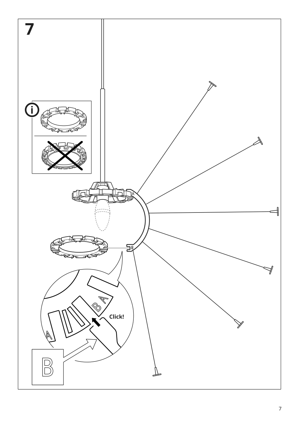 Assembly instructions for IKEA Grimsas pendant lamp white | Page 7 - IKEA GRIMSÅS pendant lamp 103.647.40