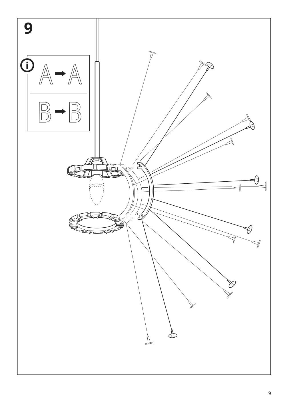 Assembly instructions for IKEA Grimsas pendant lamp white | Page 9 - IKEA GRIMSÅS pendant lamp 103.647.40