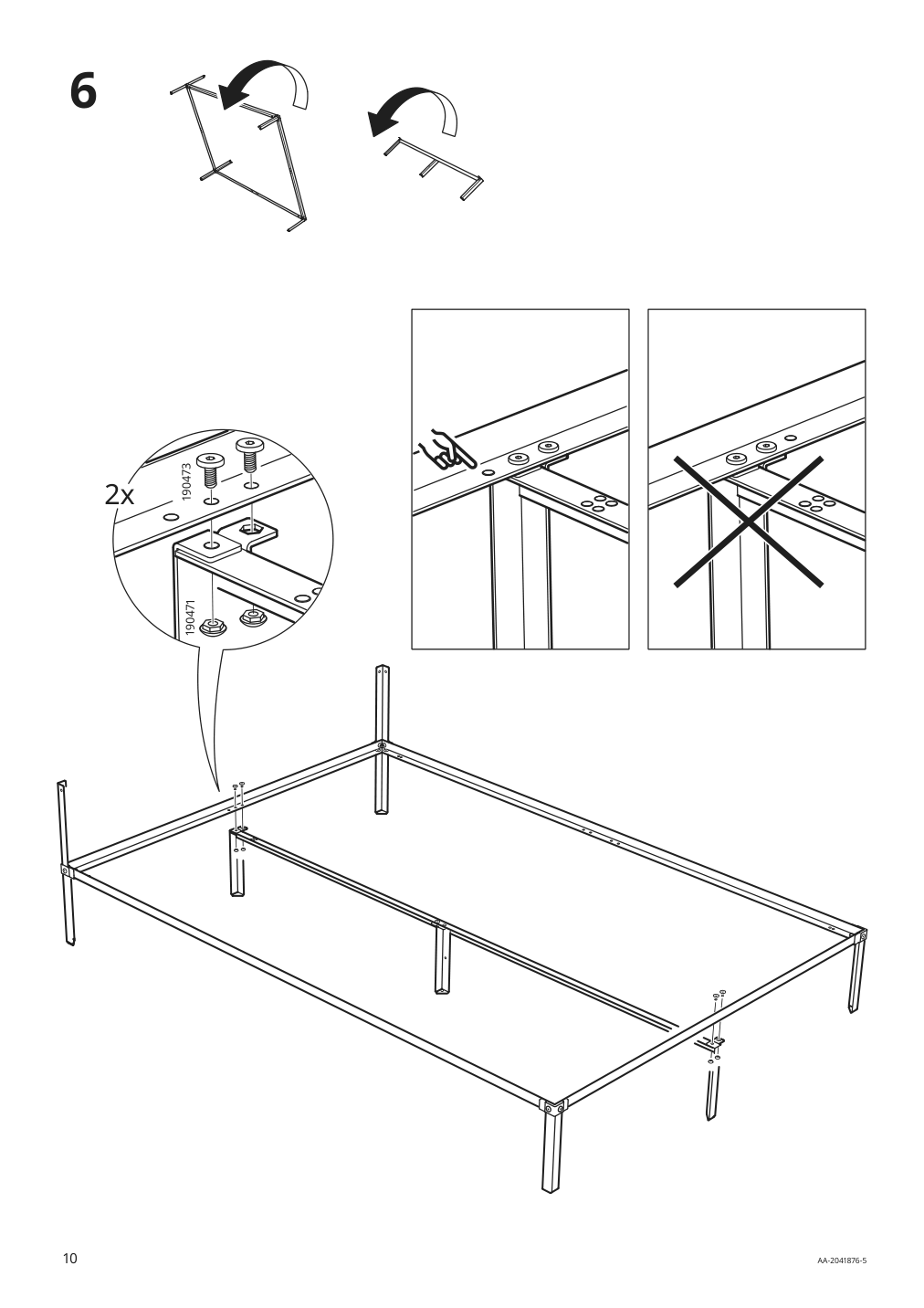 Assembly instructions for IKEA Grimsbu bed frame white | Page 10 - IKEA GRIMSBU bed frame 805.085.18