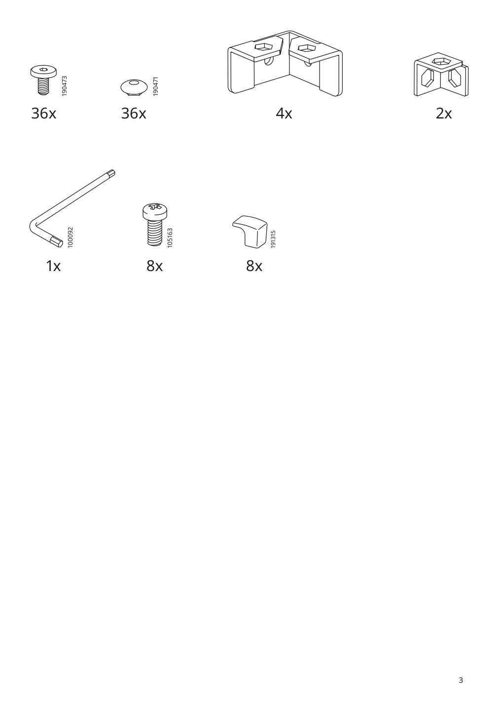 Assembly instructions for IKEA Grimsbu bed frame white | Page 3 - IKEA GRIMSBU bed frame 805.085.18