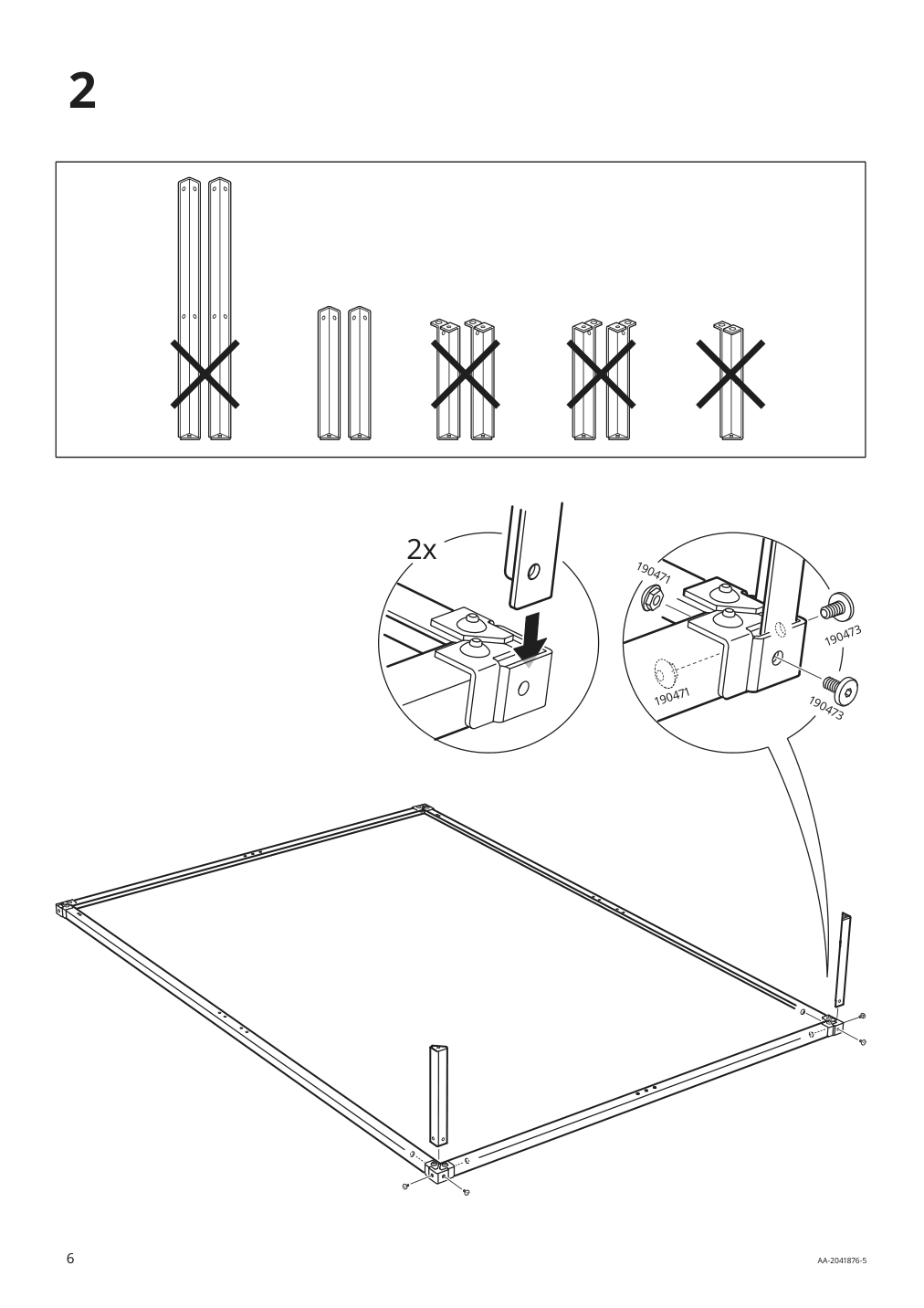 Assembly instructions for IKEA Grimsbu bed frame white | Page 6 - IKEA GRIMSBU bed frame 805.085.18