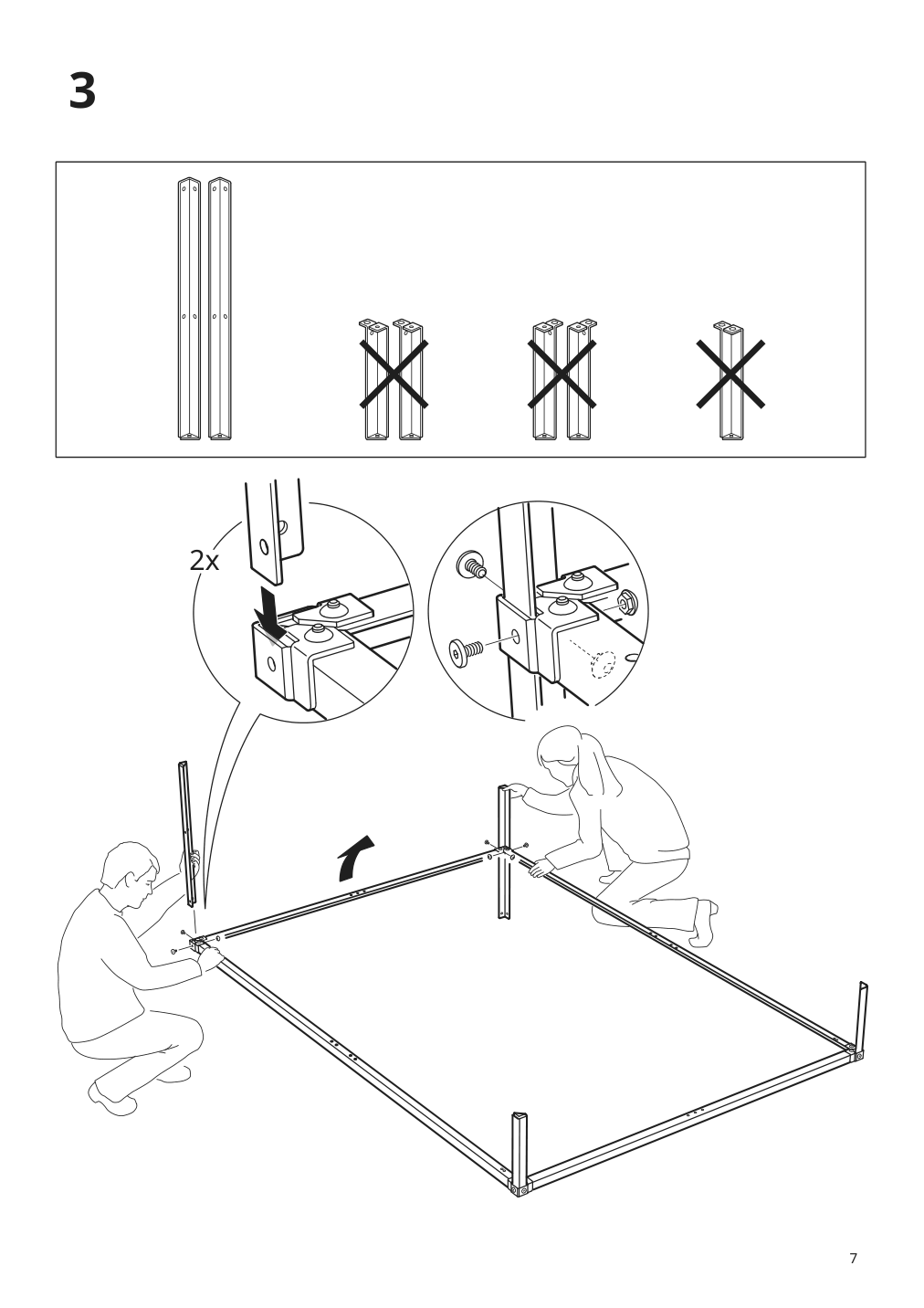 Assembly instructions for IKEA Grimsbu bed frame white | Page 7 - IKEA GRIMSBU bed frame 805.085.18