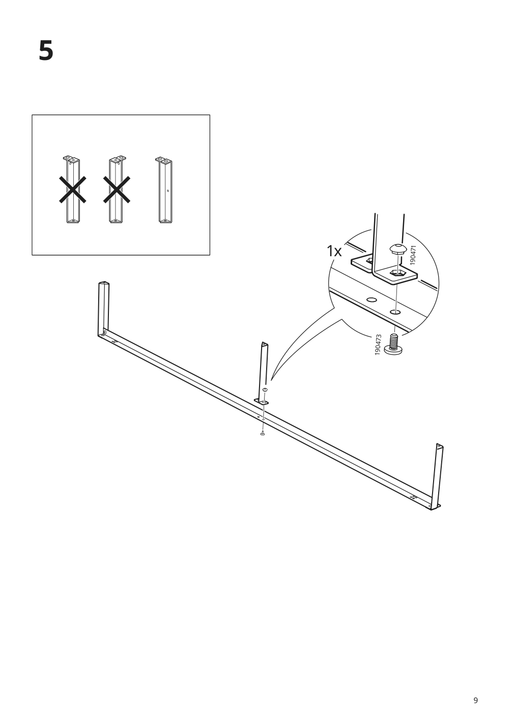 Assembly instructions for IKEA Grimsbu bed frame white | Page 9 - IKEA GRIMSBU bed frame 805.085.18