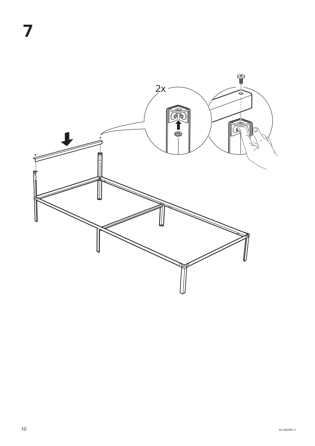 Assembly instructions for IKEA Grimsbu bed frame gray | Page 10 - IKEA GRIMSBU bed frame 494.378.06