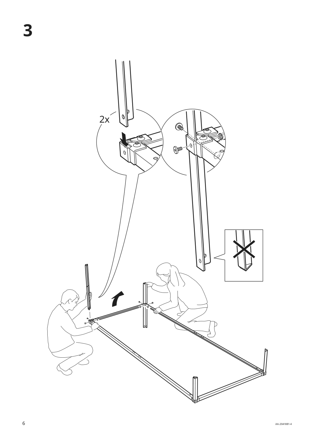 Assembly instructions for IKEA Grimsbu bed frame gray | Page 6 - IKEA GRIMSBU bed frame 494.378.06