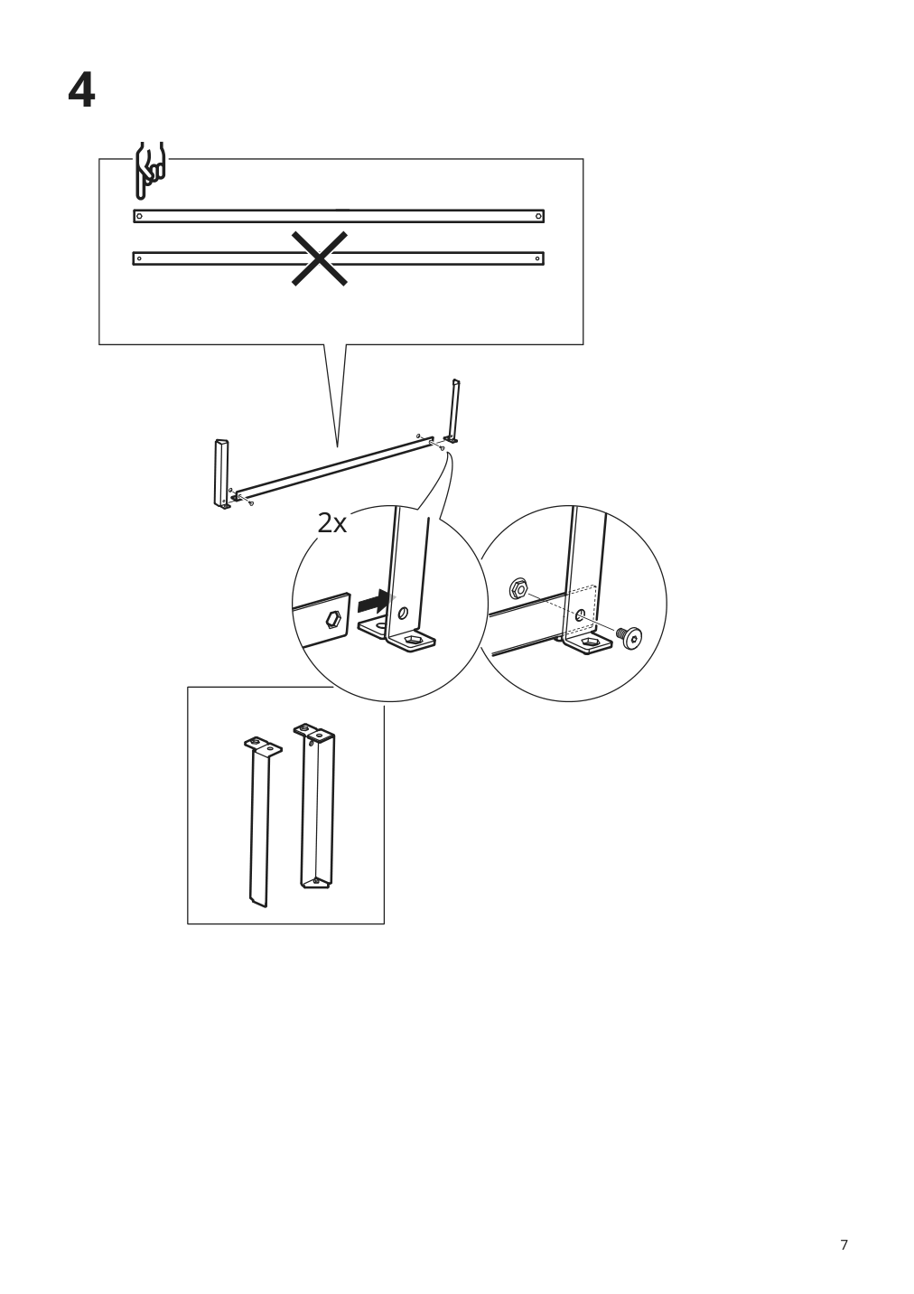 Assembly instructions for IKEA Grimsbu bed frame gray | Page 7 - IKEA GRIMSBU bed frame 494.378.06