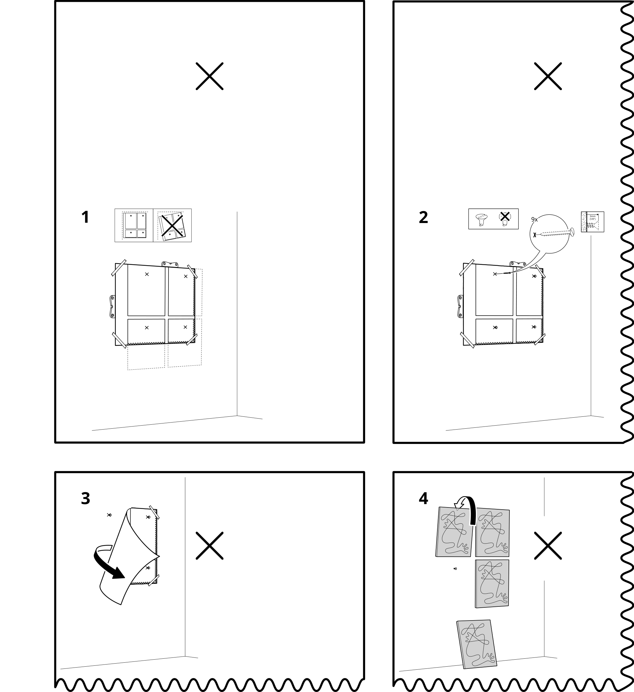 Assembly instructions for IKEA Groenby picture set of 4 vintage ephemera | Page 2 - IKEA GRÖNBY picture, set of 4 205.788.73