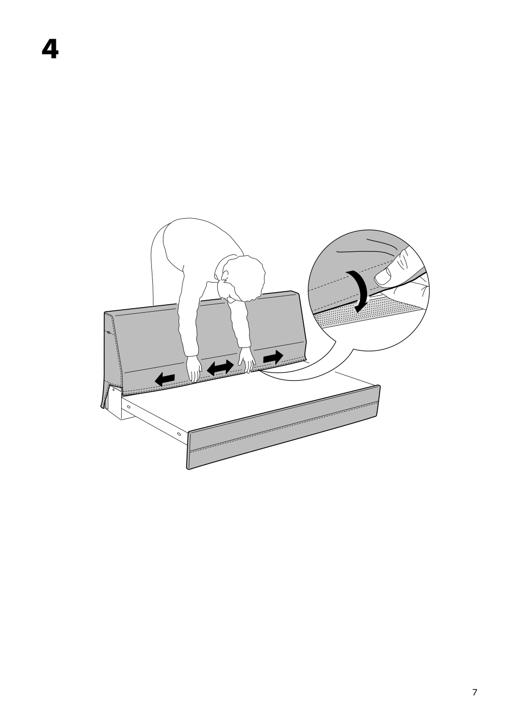 Assembly instructions for IKEA Groenlid cover for 1 seat section inseros white | Page 7 - IKEA GRÖNLID cover for 1-seat section 603.962.58