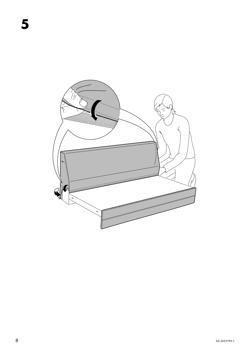 Assembly instructions for IKEA Groenlid cover for 1 seat section inseros white | Page 8 - IKEA GRÖNLID cover for 1-seat section 603.962.58