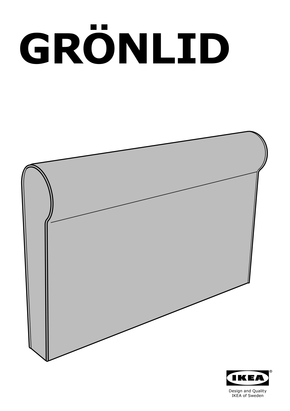 Assembly instructions for IKEA Groenlid cover for armrest ljungen dark red | Page 1 - IKEA GRÖNLID cover for armrest 703.970.21