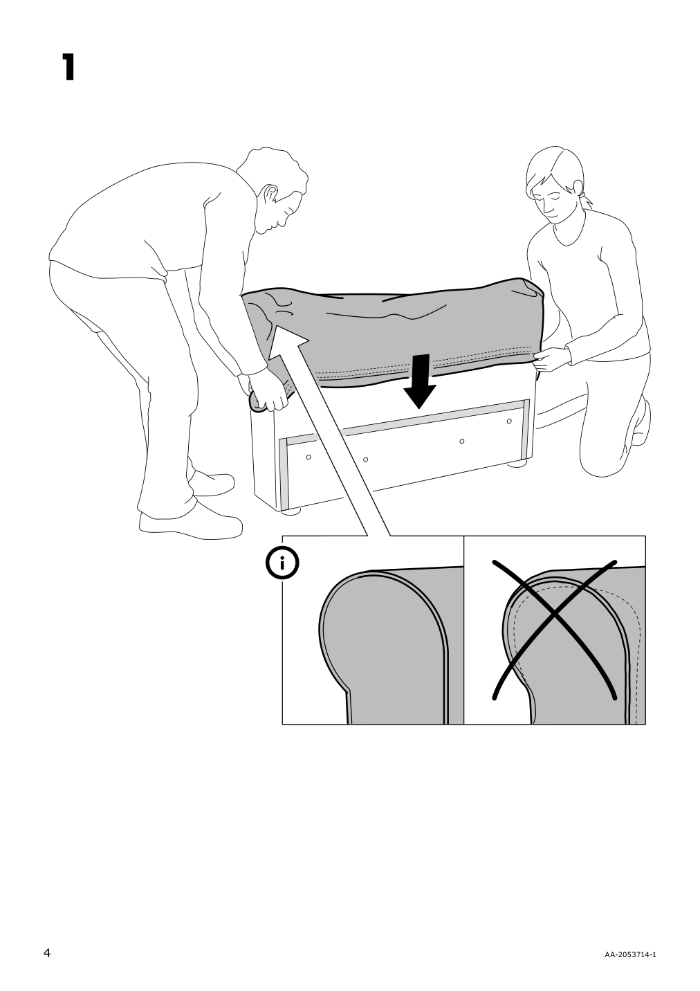 Assembly instructions for IKEA Groenlid cover for armrest ljungen dark red | Page 4 - IKEA GRÖNLID cover for armrest 703.970.21