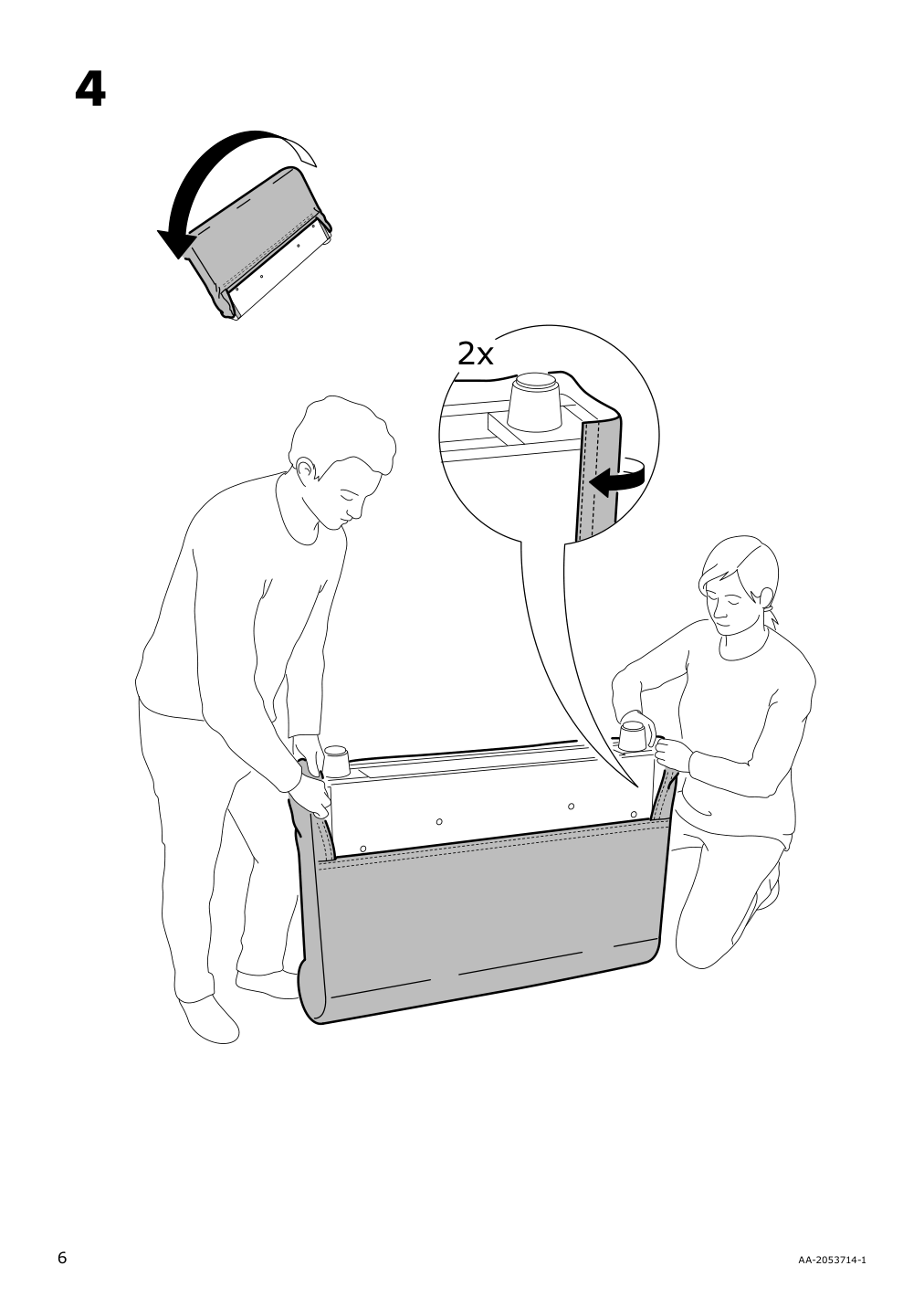 Assembly instructions for IKEA Groenlid cover for armrest ljungen dark red | Page 6 - IKEA GRÖNLID cover for armrest 703.970.21