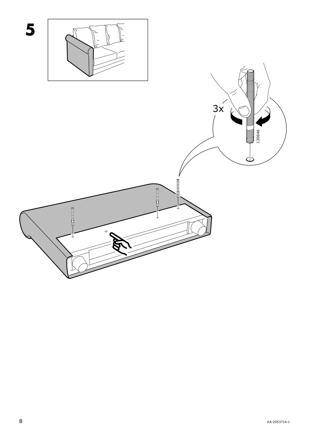 Assembly instructions for IKEA Groenlid cover for armrest ljungen dark red | Page 8 - IKEA GRÖNLID cover for armrest 703.970.21