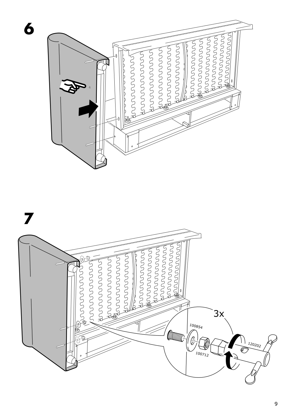 Assembly instructions for IKEA Groenlid cover for armrest ljungen dark red | Page 9 - IKEA GRÖNLID cover for armrest 703.970.21