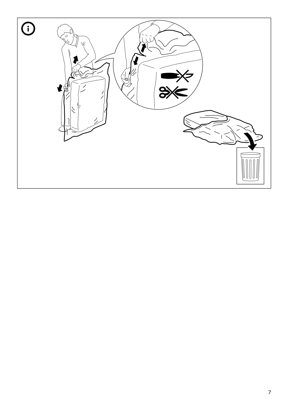 Assembly instructions for IKEA Groenlid cover for corner section ljungen dark red | Page 7 - IKEA GRÖNLID cover for corner section 003.970.05