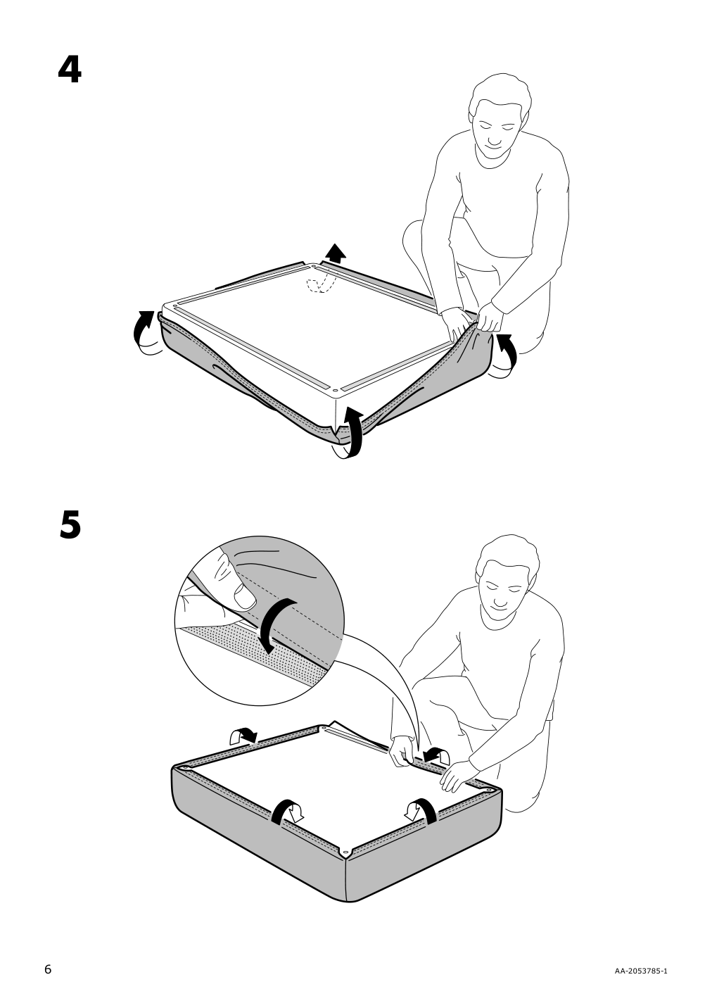 Assembly instructions for IKEA Groenlid cover for ottoman with storage ljungen dark red | Page 6 - IKEA GRÖNLID cover for ottoman with storage 703.970.16