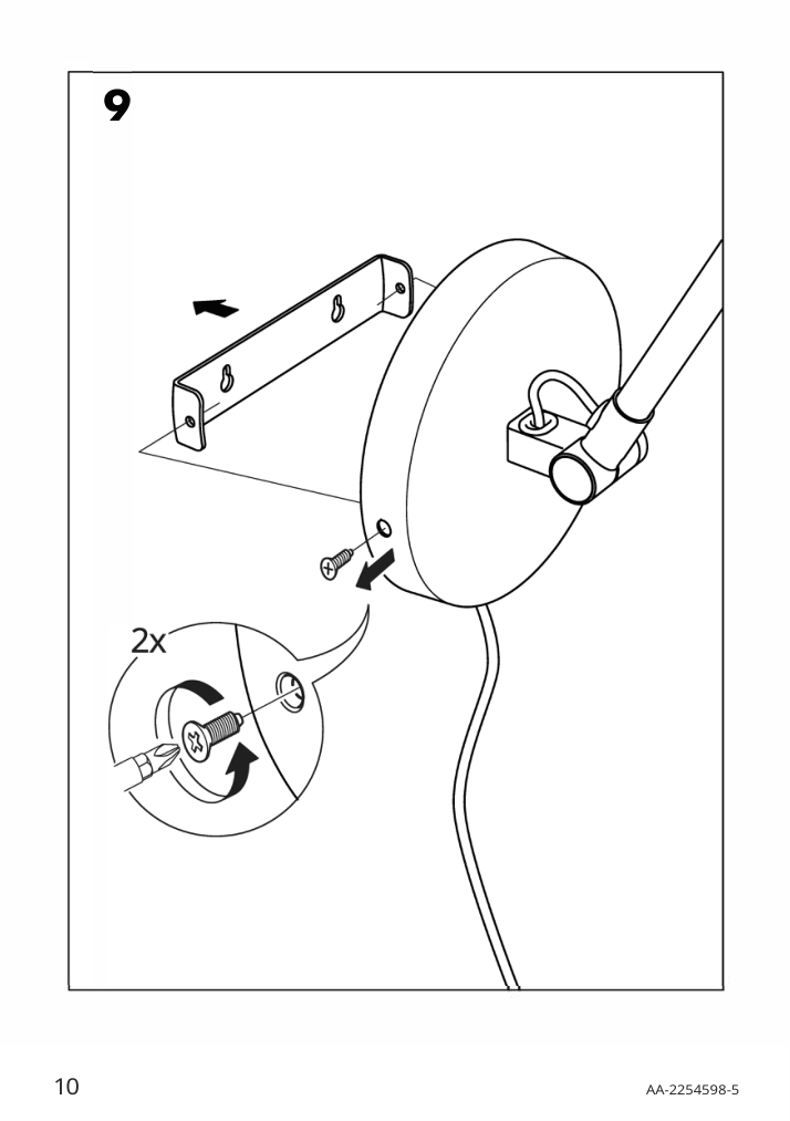 Assembly instructions for IKEA Grundbro wall lamp black | Page 10 - IKEA GRUNDBRO wall lamp 204.895.27