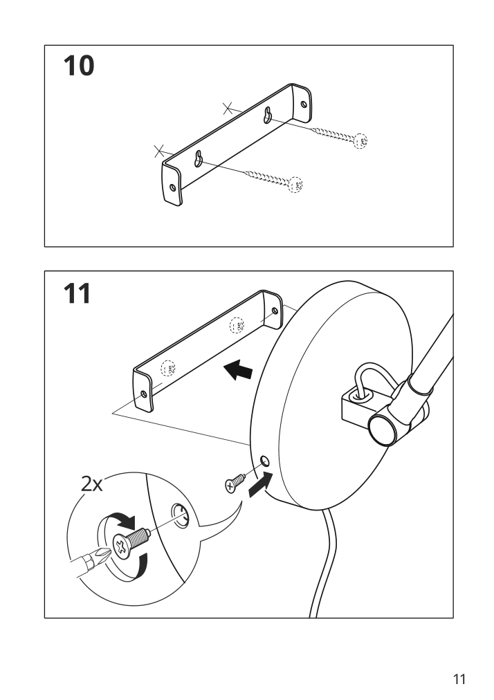 Assembly instructions for IKEA Grundbro wall lamp black | Page 11 - IKEA GRUNDBRO wall lamp 204.895.27