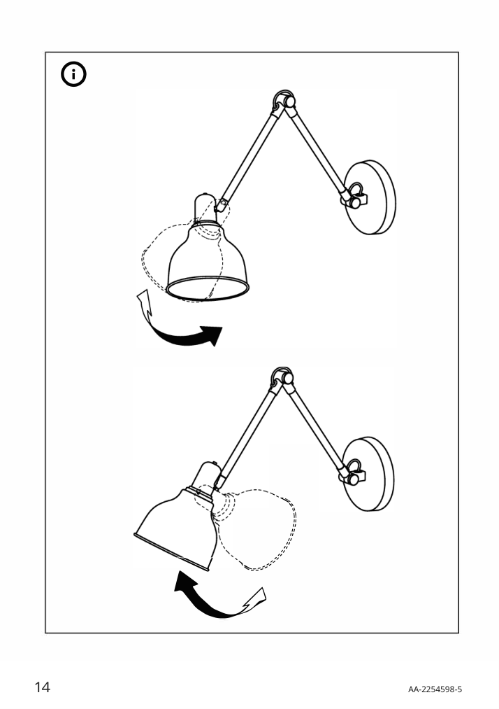 Assembly instructions for IKEA Grundbro wall lamp black | Page 14 - IKEA GRUNDBRO wall lamp 204.895.27