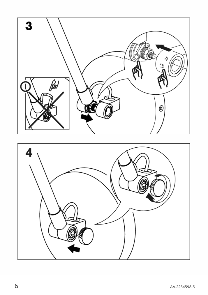 Assembly instructions for IKEA Grundbro wall lamp black | Page 6 - IKEA GRUNDBRO wall lamp 204.895.27