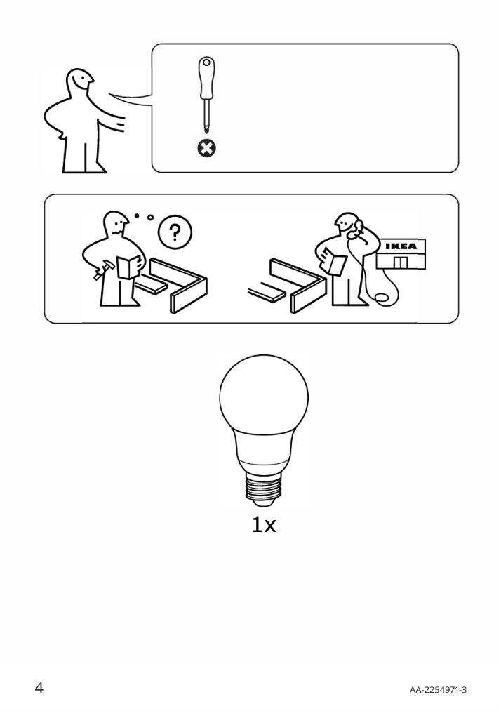 Assembly instructions for IKEA Grundbro wall lamp with led bulb black | Page 4 - IKEA GRUNDBRO wall lamp with LED bulb 804.911.17