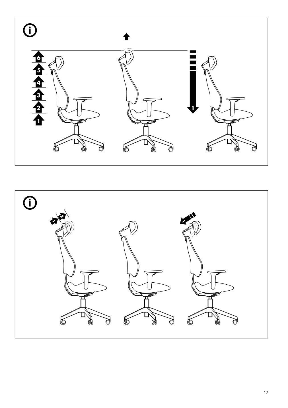 Assembly instructions for IKEA Gruppspel gaming chair grann black | Page 17 - IKEA UPPSPEL / GRUPPSPEL gaming desk and chair 994.411.65