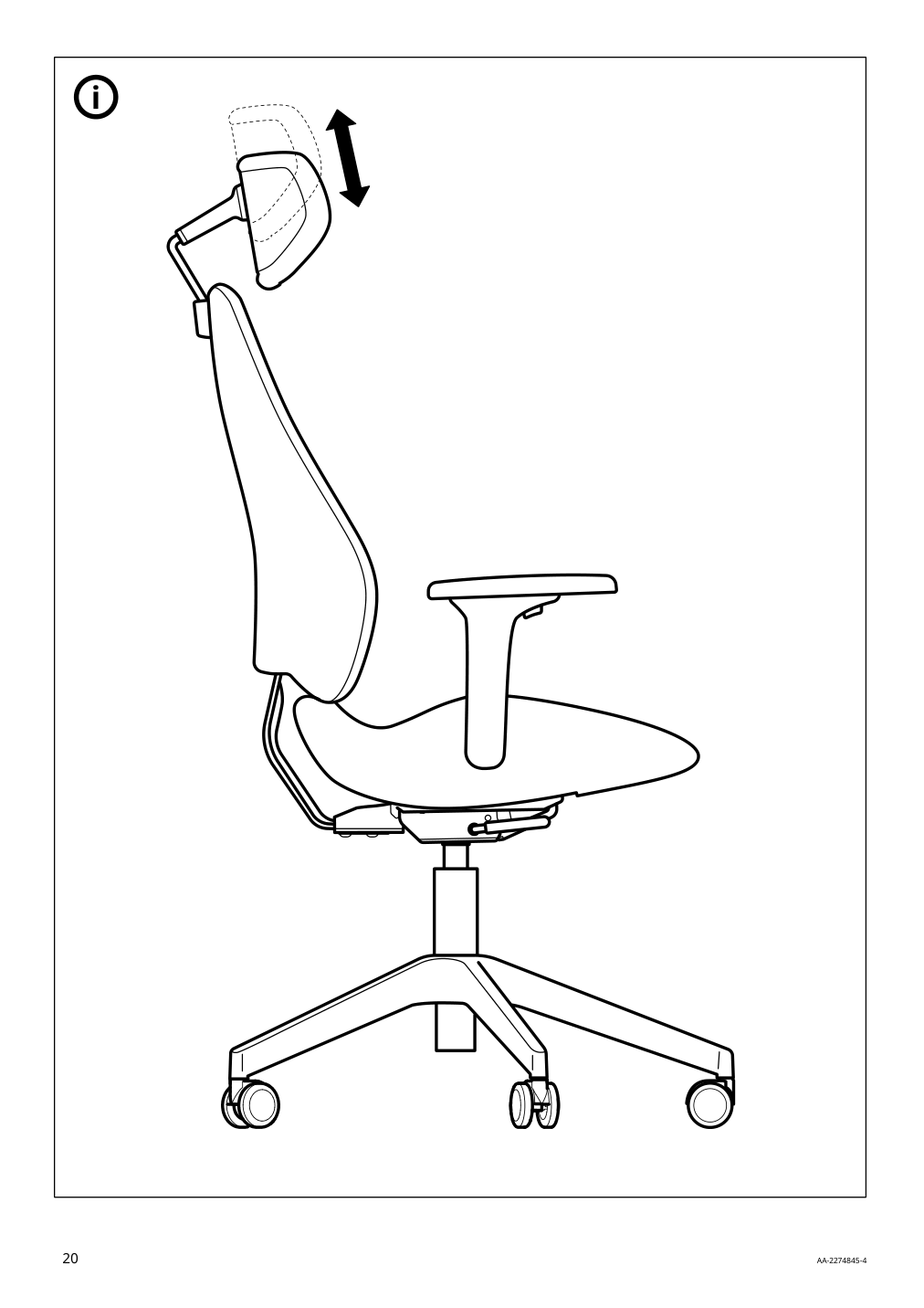 Assembly instructions for IKEA Gruppspel gaming chair grann black | Page 20 - IKEA UPPSPEL / GRUPPSPEL gaming desk and chair 994.411.65