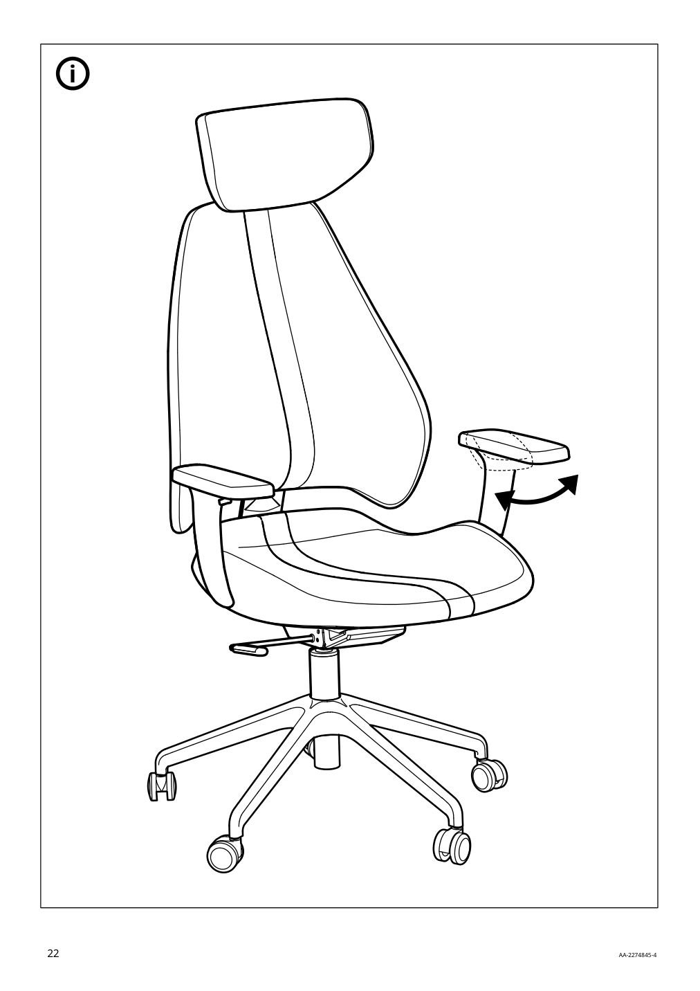 Assembly instructions for IKEA Gruppspel gaming chair grann black | Page 22 - IKEA UPPSPEL / GRUPPSPEL gaming desk and chair 994.411.65