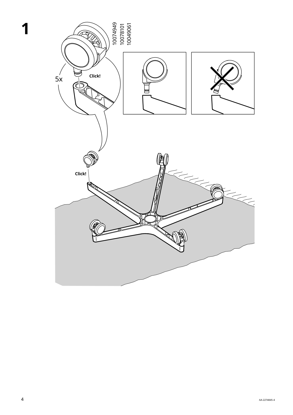 Assembly instructions for IKEA Gruppspel gaming chair grann black | Page 4 - IKEA UPPSPEL / GRUPPSPEL gaming desk and chair 994.411.65