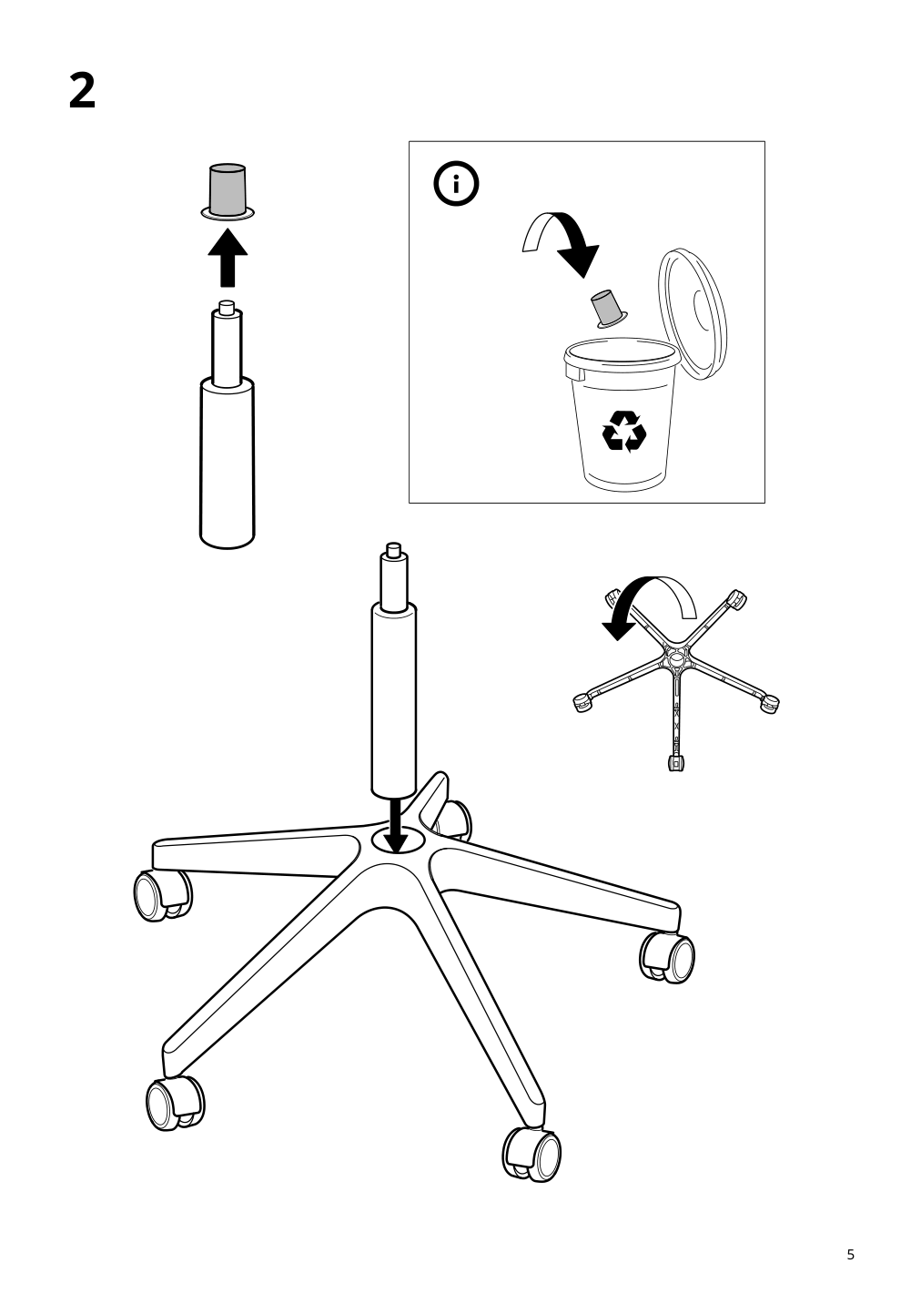 Assembly instructions for IKEA Gruppspel gaming chair grann black | Page 5 - IKEA UPPSPEL / GRUPPSPEL gaming desk and chair 994.411.65