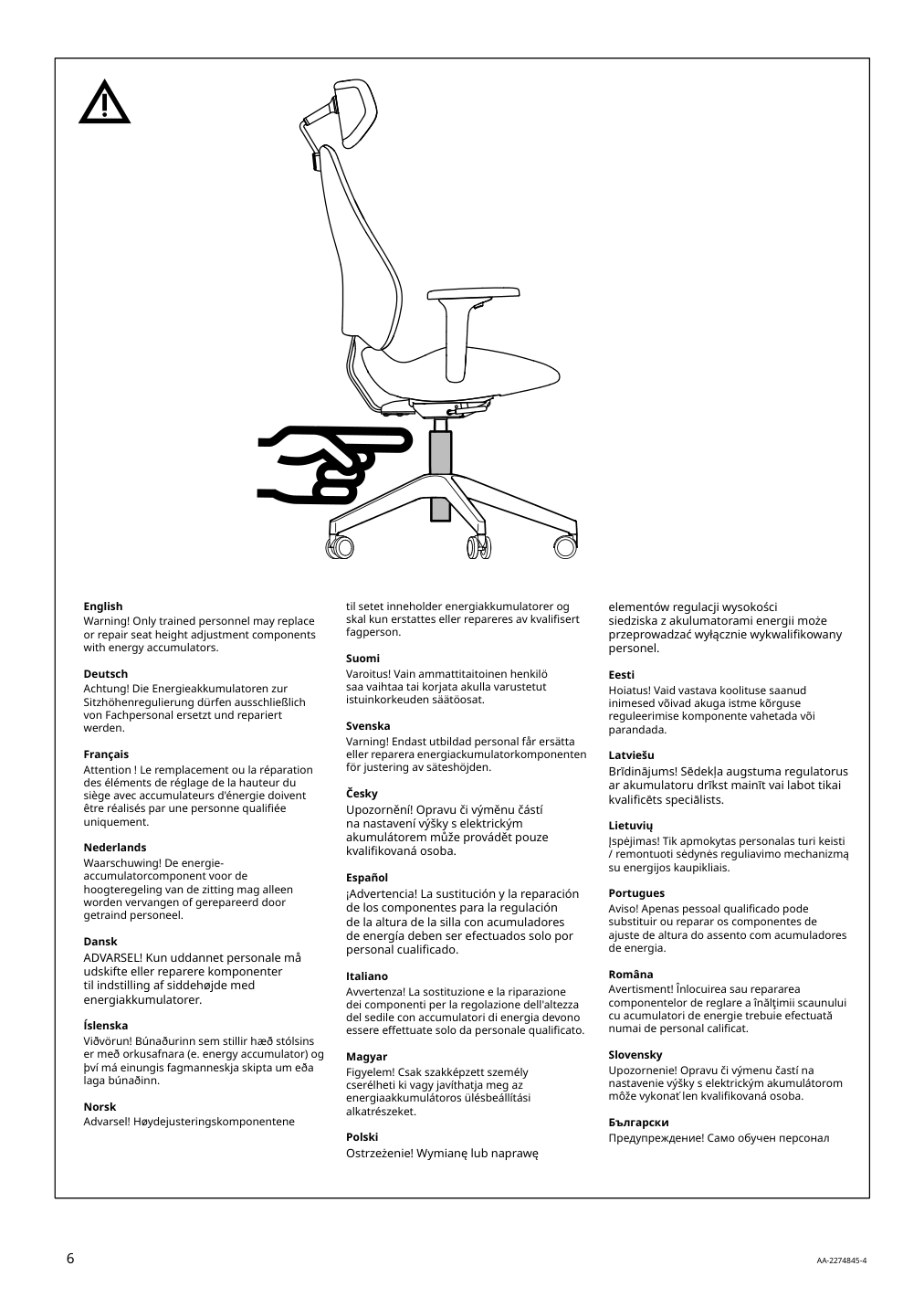 Assembly instructions for IKEA Gruppspel gaming chair grann black | Page 6 - IKEA UPPSPEL / GRUPPSPEL gaming desk and chair 994.411.65