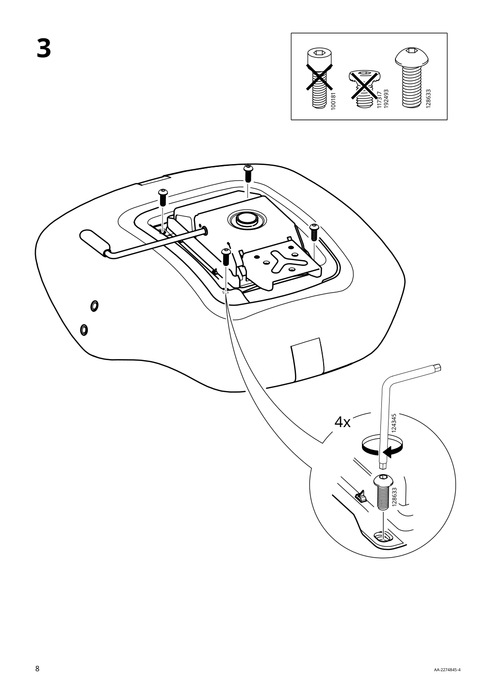 Assembly instructions for IKEA Gruppspel gaming chair grann black | Page 8 - IKEA UPPSPEL / GRUPPSPEL gaming desk and chair 994.411.65