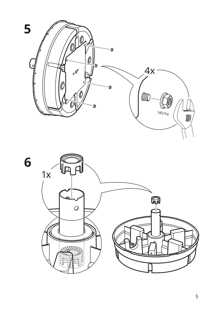 Assembly instructions for IKEA Grytoe umbrella base dark gray | Page 5 - IKEA KUGGÖ / VÅRHOLMEN umbrella with base 093.247.07