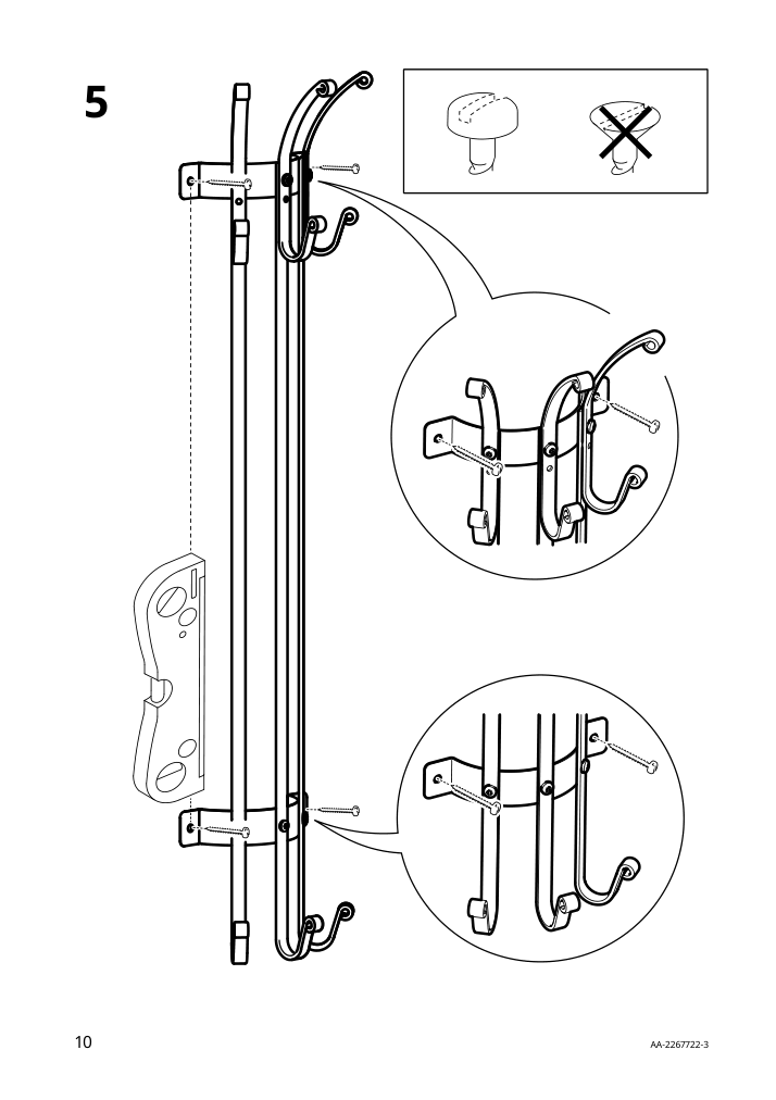 Assembly instructions for IKEA Guldhoena vertical clothes hanger black | Page 10 - IKEA GULDHÖNA vertical clothes hanger 604.924.48