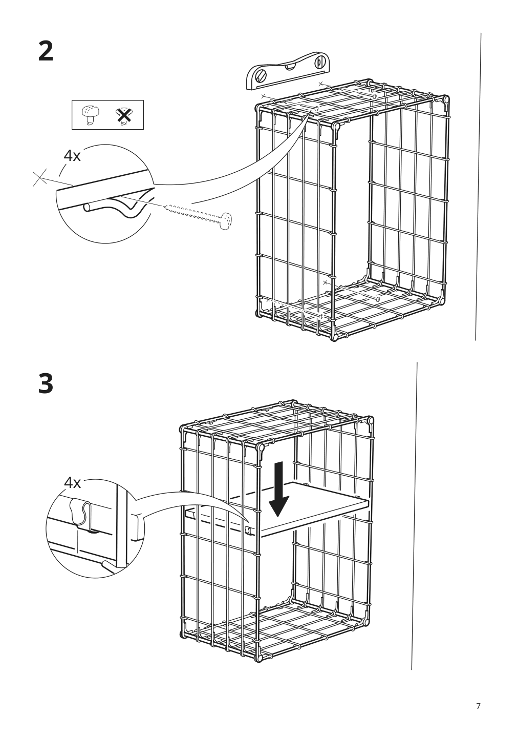 Assembly instructions for IKEA Gullhult wall shelf black pine antique | Page 7 - IKEA FJÄLLBO/KULLABERG / GULLHULT desk and storage combination 294.365.77