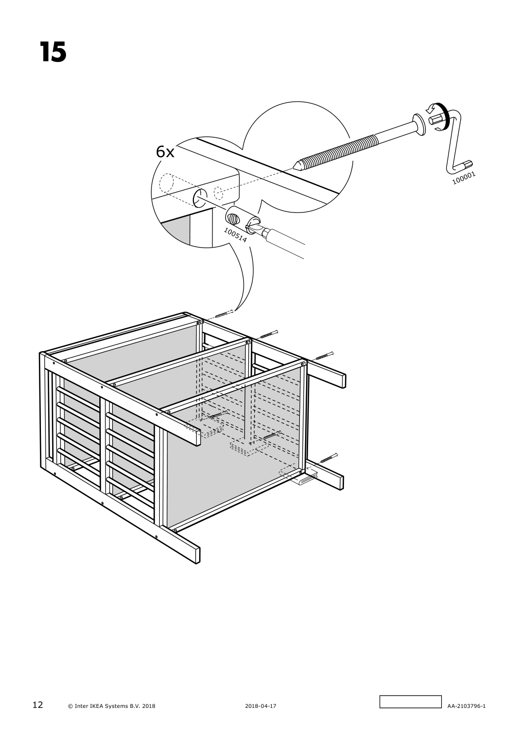 Assembly instructions for IKEA Gulliver changing table white | Page 12 - IKEA GULLIVER 2-piece baby furniture set 195.061.13