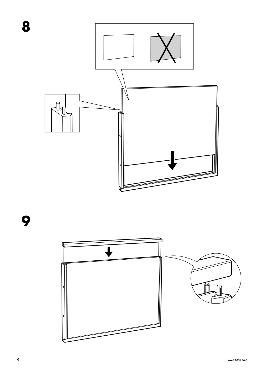 Assembly instructions for IKEA Gulliver changing table white | Page 8 - IKEA GULLIVER 2-piece baby furniture set 195.061.13