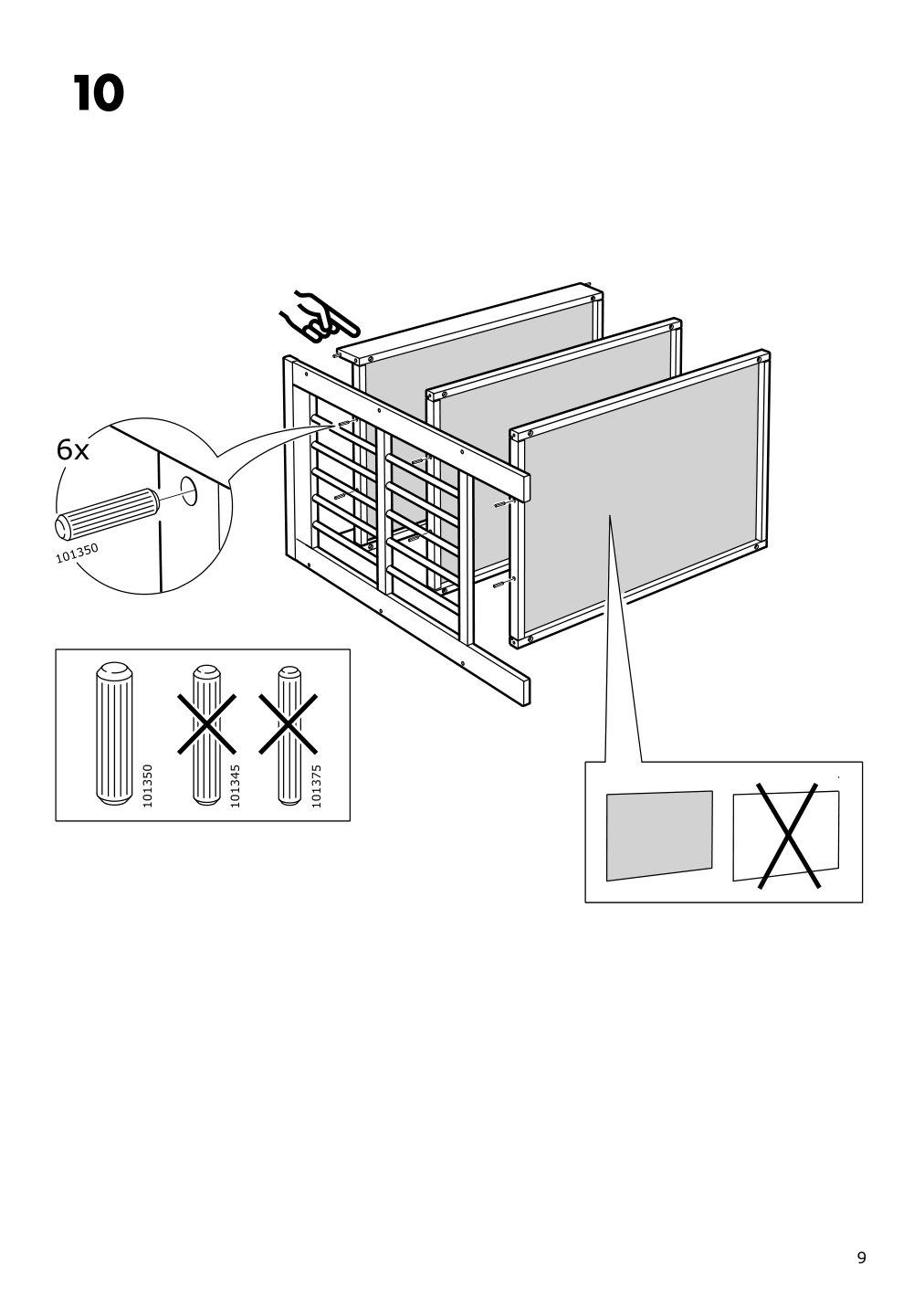 Assembly instructions for IKEA Gulliver changing table white | Page 9 - IKEA GULLIVER 2-piece baby furniture set 195.061.13