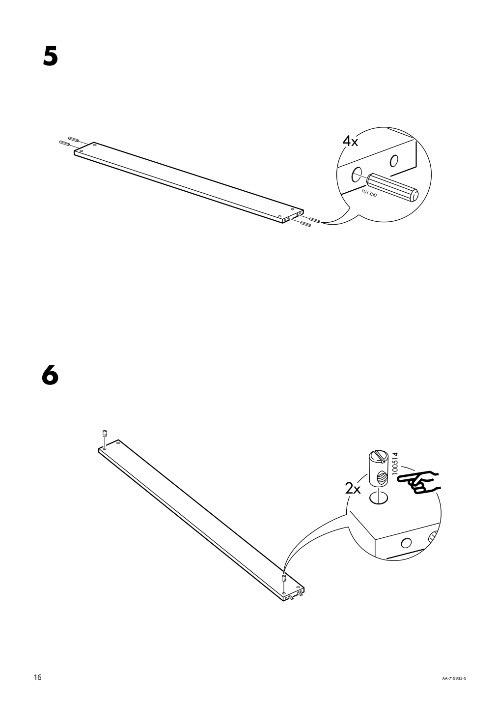 Assembly instructions for IKEA Gulliver crib white | Page 16 - IKEA GULLIVER crib 102.485.19