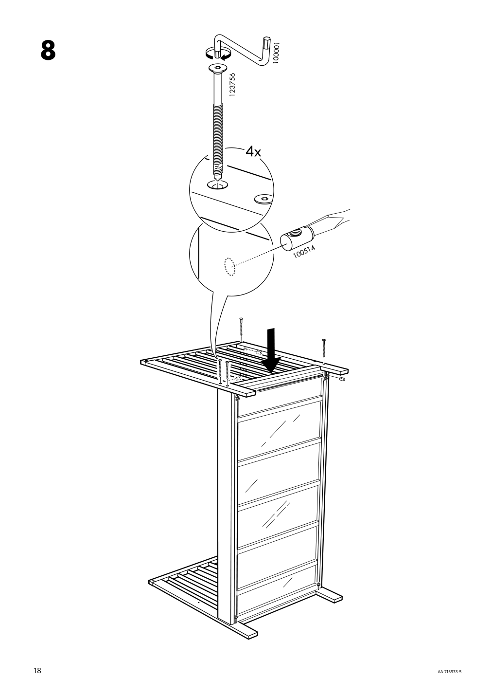 Assembly instructions for IKEA Gulliver crib white | Page 18 - IKEA GULLIVER 2-piece baby furniture set 195.061.13